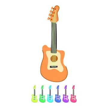 Small ukulele vector cartoon graphic Illustrazione stock