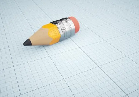 Small used pencil on background. Stock Illustration