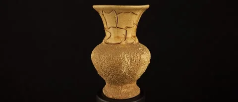 Small Vase Spins In A Circle Stock Footage 304427970