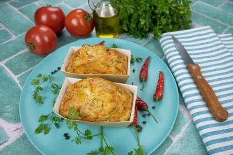Small vegetable cake Foto stock