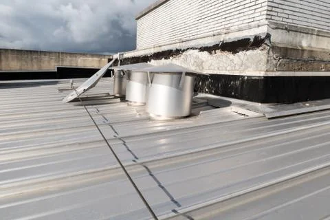 Small ventilation chimneys Stock Photos