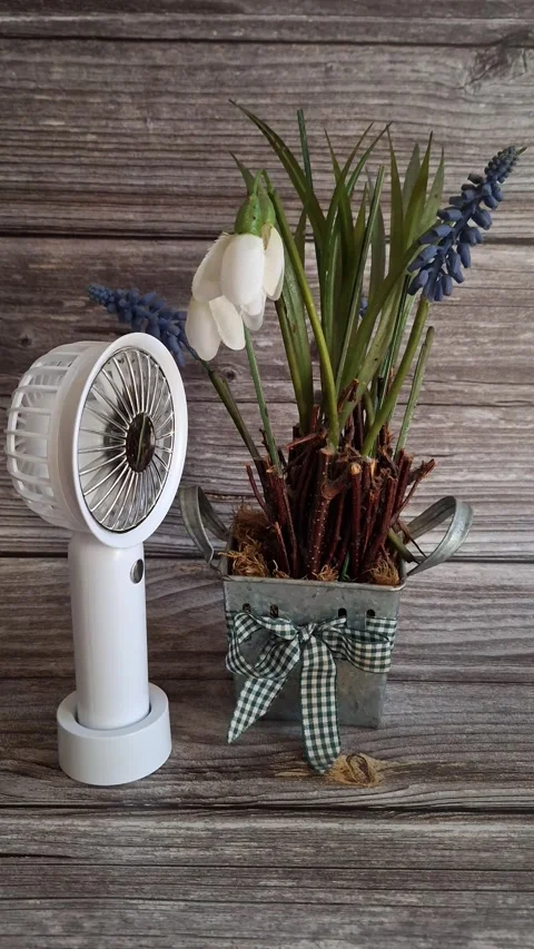 Small Ventilator – provides excellent cooling on hot days. Stock Footage 341501429