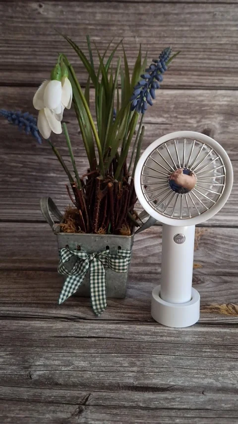 Small Ventilator – provides excellent cooling on hot days. Stock Footage 341501442