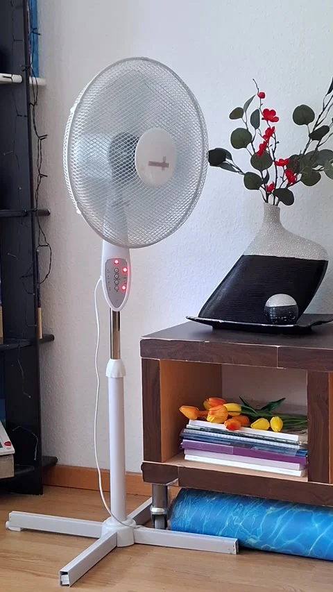Small Ventilator – provides excellent cooling on hot days. Stock Footage 341580197
