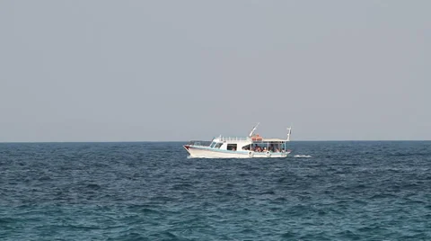 Small vessel on sea 動画素材 30646655