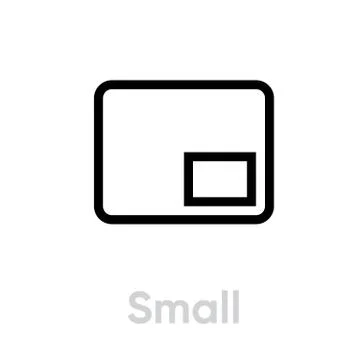 Small video tv icon. Editable line vector. Stock-Illustration