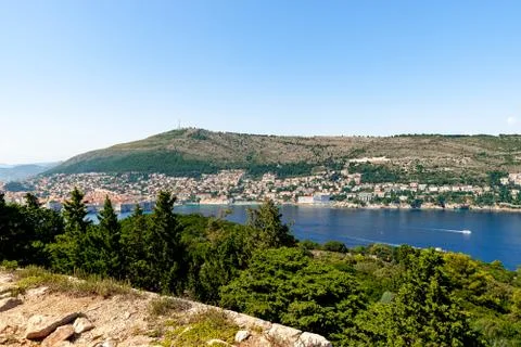 A small view to dubrovnik from a height Stock Photos