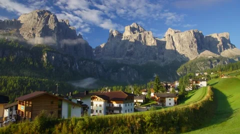 Small village in Alps Stock Footage 41987791