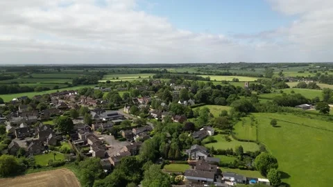 Small Village Drone Stock Footage 243195806