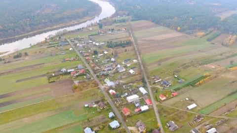 Small Village Stock Footage 119878323