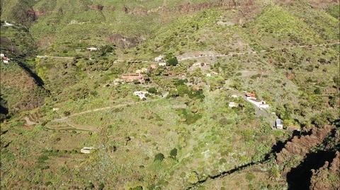 Small village in the mountains Stock Footage 100994961
