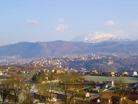 Small village panoramic view  Stock Footage 71942717