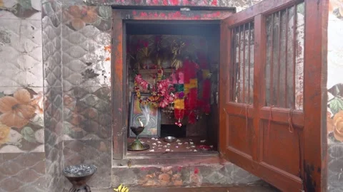 Small Village Temple Stock Footage 310563526