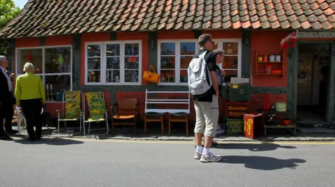 Small vintage store Stock Footage 38565689