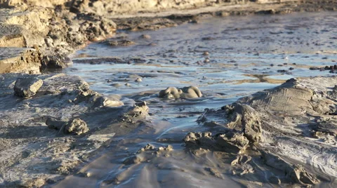 Small volcano activity 4K Stock Footage 68053419