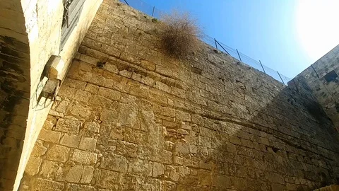 Small Wailing Wall, Jerusalem Stock Footage 102266662