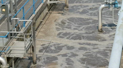Small waste water treatment facility Stock Footage