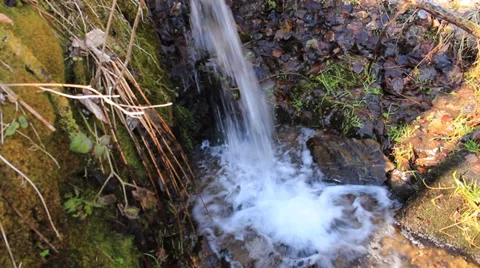 Small water cascade Stock Footage 37107914