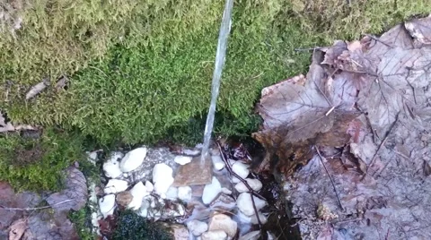 Small water cascade Stock Footage 45966946