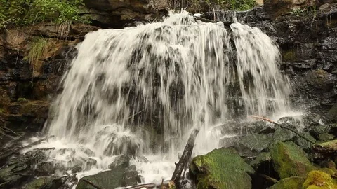 Small water fall in the Hilton Falls Conservation Area Stock Footage 93679474