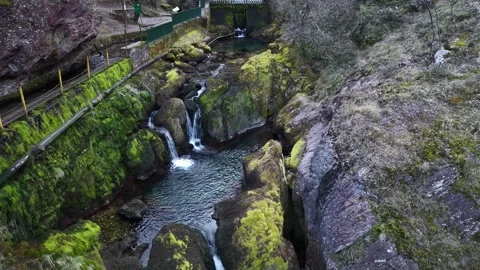 Small water fall in the mountain Stock Footage 320077135
