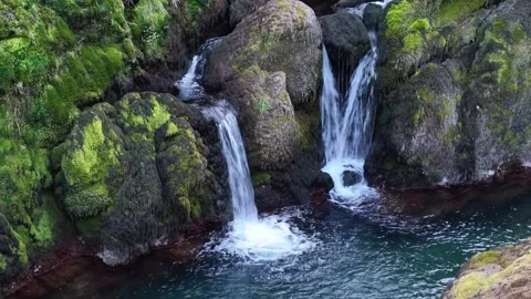 Small water fall in the mountain Stock Footage 320077254