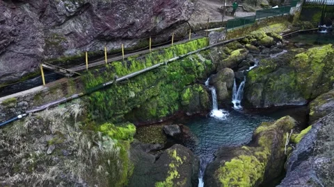 Small water fall in the mountain Stock Footage 320077257