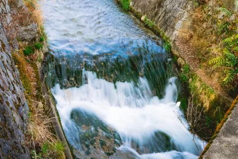 Small Water Fall from River in Kyoto Stock Photos
