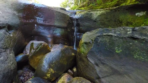 Small Waterfall in the Australian Bush  Stock Footage 65062279