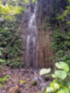 Small Waterfall in bokeh Stockfoto's
