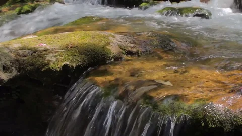 Small Waterfall in Chefchaouen Mountains, Morocco Video stock 76846603