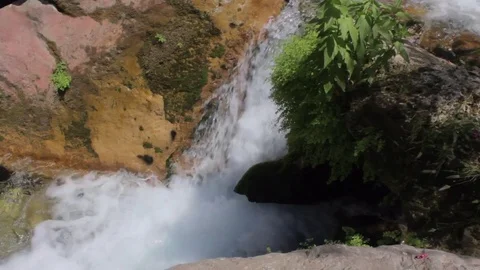 Small Waterfall in Chefchaouen Mountains, Morocco Video stock 76846648