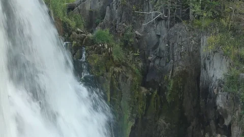 Small waterfall. Close Up of Flowing Water. Stock Footage 77613805