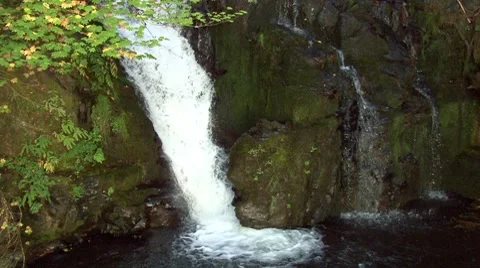 Small Waterfall Closeup Stock Footage 8657990