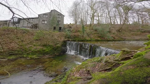 Small waterfall in the Cumbrian Lake District, just outside the village of .. 動画素材 237362443