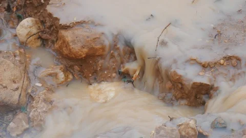 Small waterfall in the desert Stock Footage 103305467