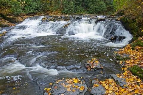 Small Waterfall at Dingmans Falls Area Stock Photos