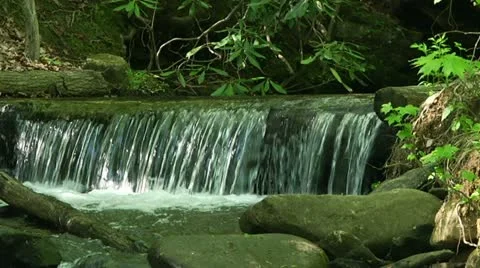 Small waterfall dolly shot Stock Footage 10898606