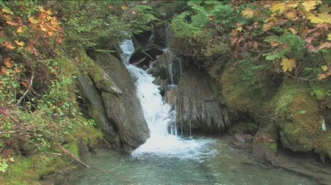 Small waterfall Stock Footage 264349