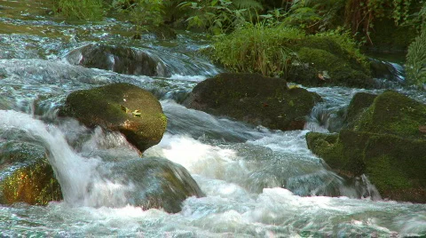 Small Waterfall Stock Footage 299128