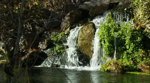 Small waterfall Stock Footage 1038473