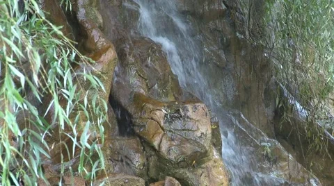 Small waterfall Stock Footage 42514376