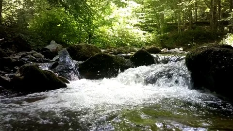 Small waterfall Stock Footage 77904805