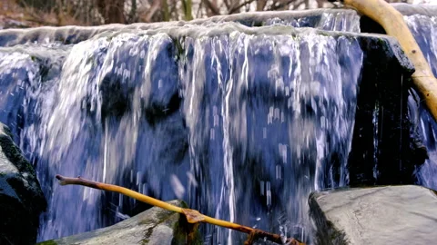 Small waterfall in the forest Stock Footage 147646188