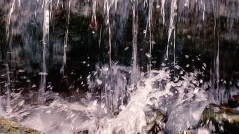 Small waterfall in the forest Stock Footage 147648280