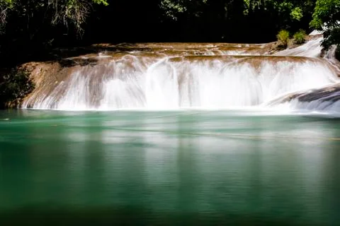 Small Waterfall in a forest Stock Photos