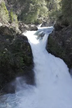 Small waterfall in forest Stock Photos