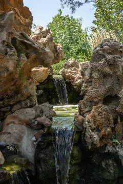 Small Waterfall In The Forest Stock Photos