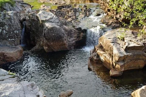 Small waterfall in the Glen Etive Stock Photos
