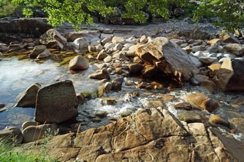 Small waterfall in the Glen Etive Stock Photos